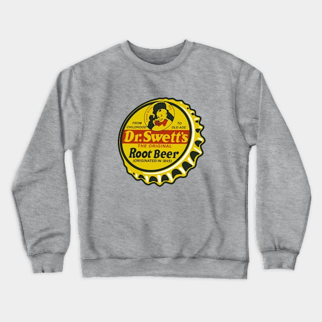 Vintage Dr Swett's Root Beer Soda Bottlecap Crewneck Sweatshirt by StudioPM71